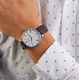  Shop Authentic Tissot Tradition 5.5 White Dial Brown Leather Strap Watch for Men - T063.409.36.018.00 - Luxxuri