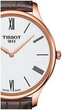  Shop Authentic Tissot Tradition 5.5 White Dial Brown Leather Strap Watch for Men - T063.409.36.018.00 - Luxxuri