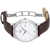  Shop Authentic Tissot T Classic Tradition White Dial Brown Leather Strap Watch For Men - T063.610.16.037.00 - Luxxuri