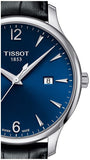  Shop Authentic Tissot T Classic Tradition Blue Dial Black Leather Strap Watch For Men - T063.610.16.047.00 - Luxxuri