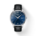 Tissot T Classic Tradition Blue Dial Black Leather Strap Watch For Men - T063.610.16.047.00
