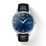  Shop Authentic Tissot T Classic Tradition Blue Dial Black Leather Strap Watch For Men - T063.610.16.047.00 - Luxxuri