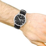  Shop Authentic Tissot T Classic Tradition Quartz Black Dial Black Leather Strap Watch For Men - T063.610.16.058.00 - Luxxuri