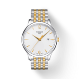  Shop Authentic Tissot T Classic Tradition White Dial Two Tone Mesh Bracelet Watch For Men - T063.610.22.037.00 - Luxxuri