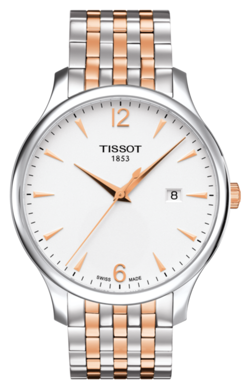  Shop Authentic Tissot T Classic Tradition White Dial Two Tone Mesh Bracelet Watch For Men - T063.610.22.037.01 - Luxxuri