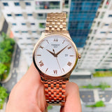  Shop Authentic Tissot T Classic Tradition White Dial Rose Gold Steel Strap Watch For Women - T063.610.33.038.00 - Luxxuri