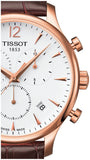  Shop Authentic Tissot T Classic Tradition Chronograph White Dial Brown Leather Strap Watch For Men - T063.617.36.037.00 - Luxxuri