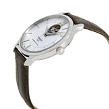  Shop Authentic Tissot T Classic Tradition Powermatic 80 Open Heart Silver Dial Brown Leather Strap Watch for Men - T063.907.16.038.00 - Luxxuri