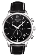  Shop Authentic Tissot Tradition Chronograph Black Dial Black Leather Strap Watch For Men - T0636171605700 - Luxxuri