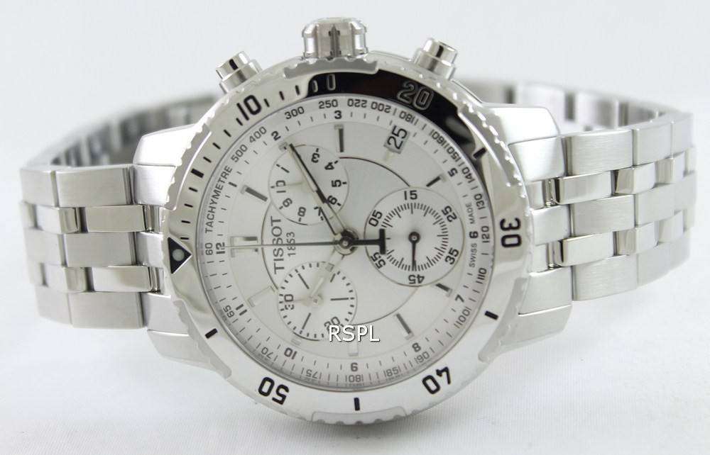  Shop Authentic Tissot PRS 200 Chronograph Silver Dial Watch For Men - T067.417.11.031.00 - Luxxuri