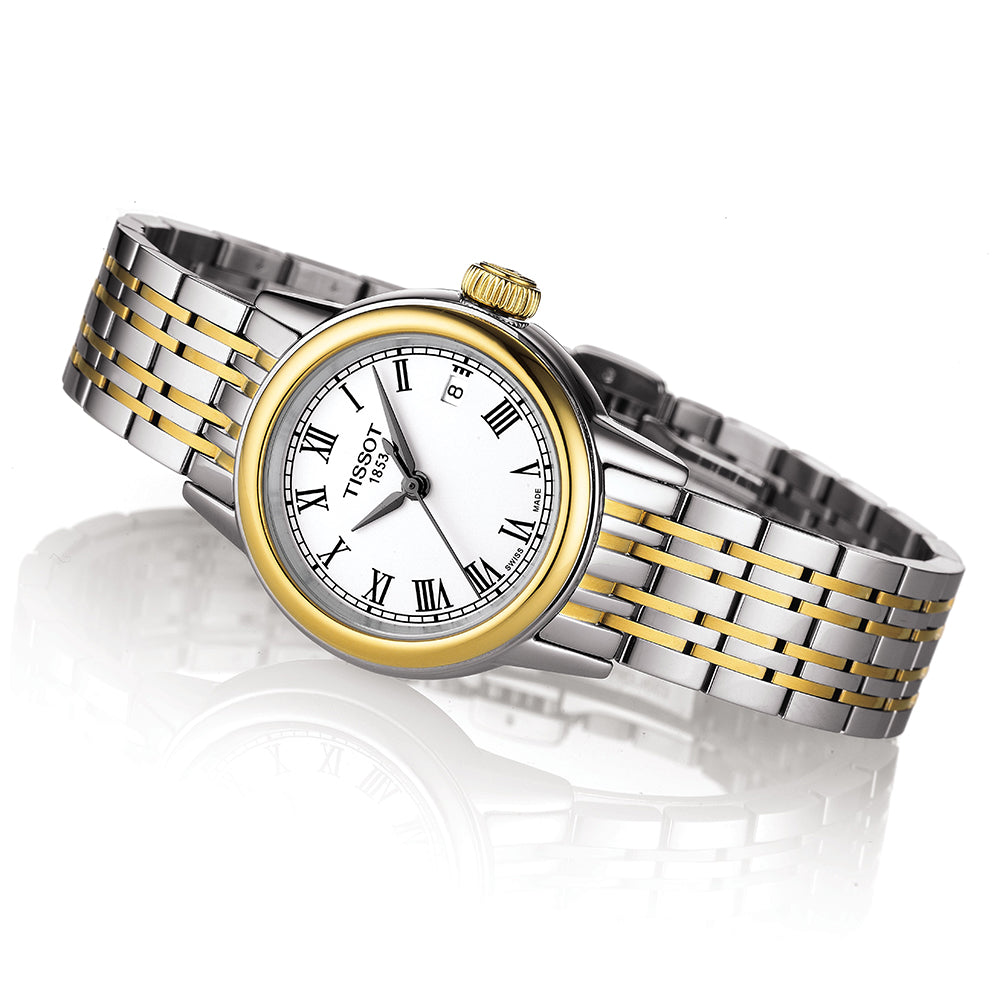  Shop Authentic Tissot Carson Lady White Dial Two Tone Steel Strap Watch For Women - T085.210.22.013.00 - Luxxuri
