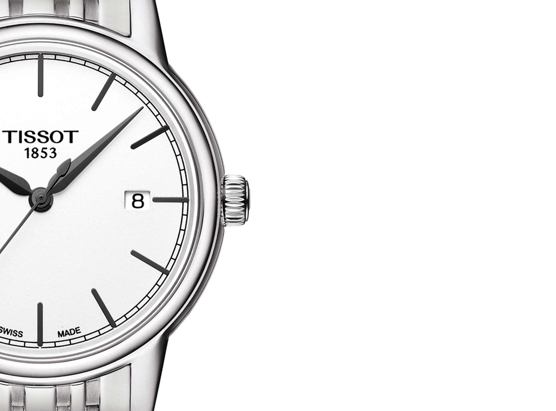  Shop Authentic Tissot Carson Steel White Dial Silver Steel Strap Watch For Men - T085.410.11.011.00 - Luxxuri