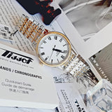  Shop Authentic Tissot T Classic Carson Quartz White Dial Two Tone Steel Strap Watch for Men - T085.410.22.013.00 - Luxxuri