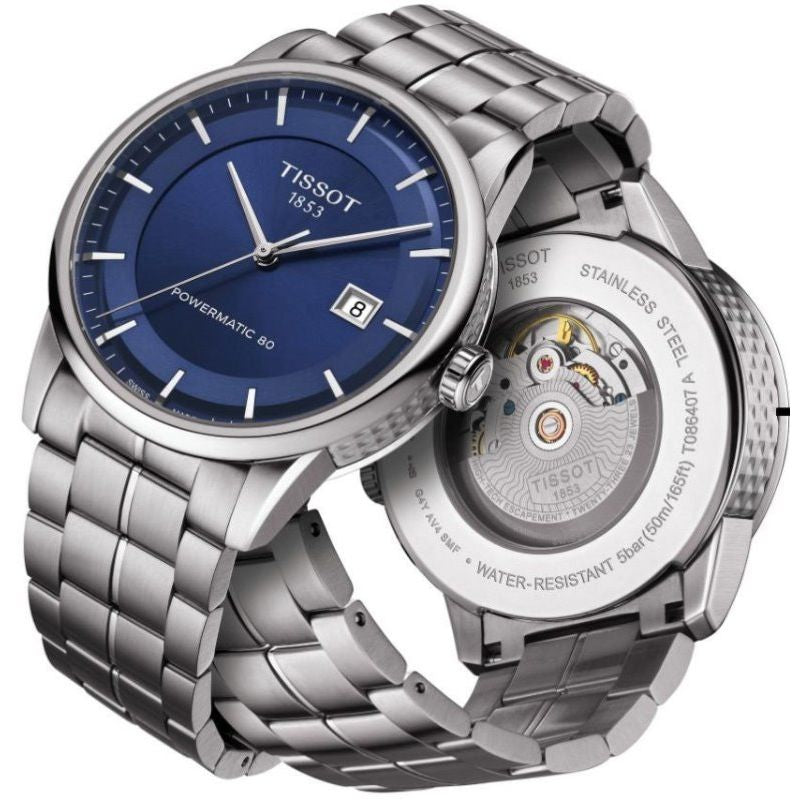  Shop Authentic Tissot Luxury Powermatic 80 Blue Dial Silver Steel Strap Watch For Men - T086.407.11.047.00 - Luxxuri