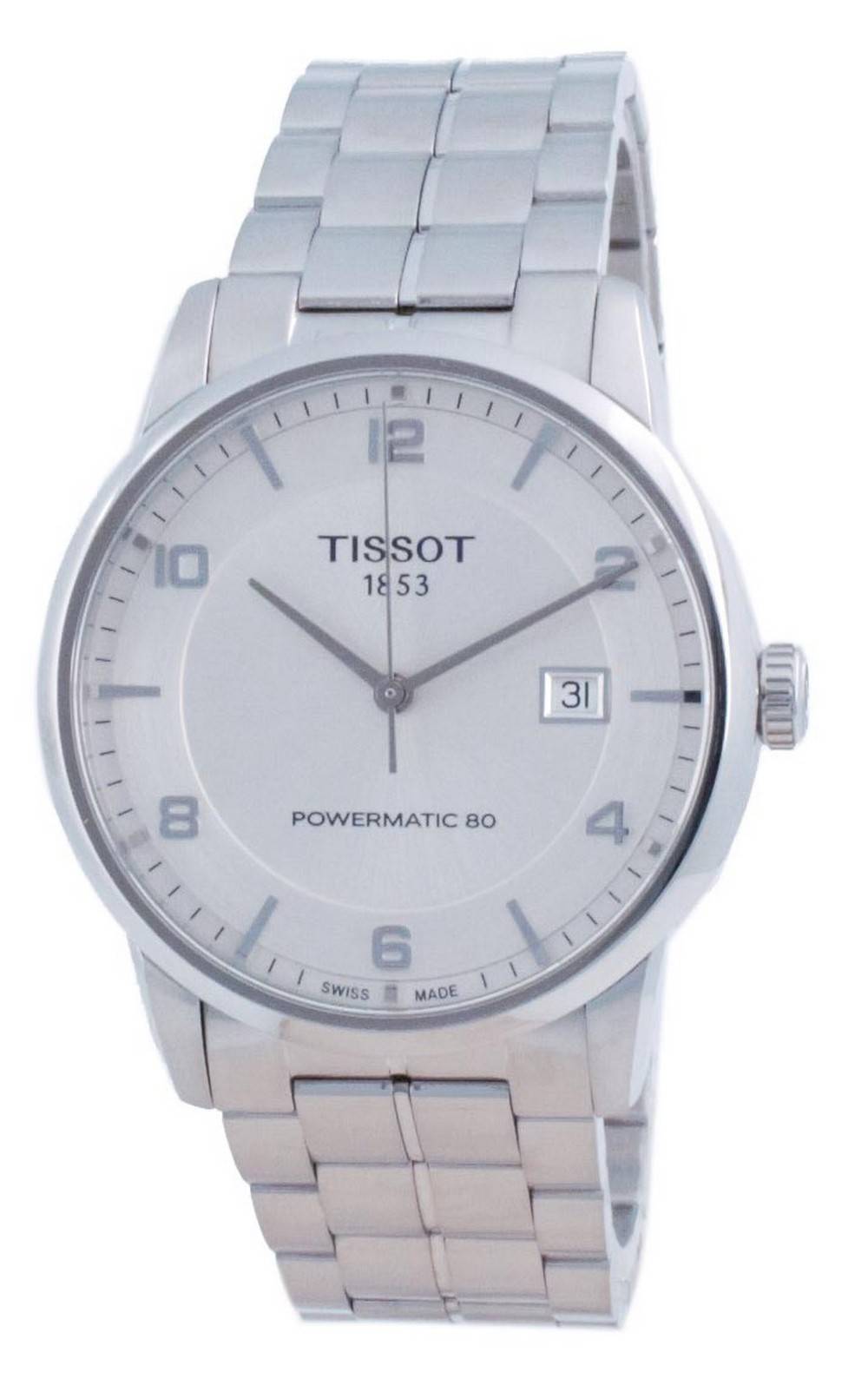 Tissot Luxury Powermatic 80 Silver Dial Silver Steel Strap Watch For Men - T086.407.11.037.00