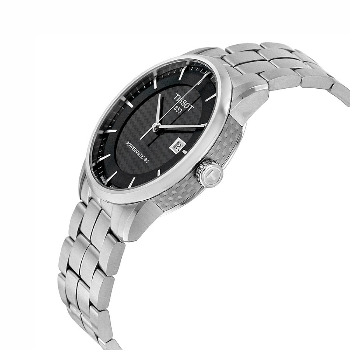  Shop Authentic Tissot Luxury Powermatic 80 Black Dial Silver Steel Strap Watch for Men - T086.407.11.201.02 - Luxxuri