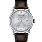  Shop Authentic Tissot Luxury Powermatic 80 Silver Dial Brown Leather Strap Watch For Men - T086.407.16.037.00 - Luxxuri