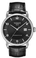  Shop Authentic Tissot Luxury Powermatic 80 Black Dial Black Leather Strap Watch For Men - T086.407.16.057.00 - Luxxuri