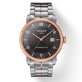 Tissot T Classic Luxury Powermatic 80 Black Dial Silver Steel Strap Watch For Men - T086.407.22.067.00