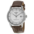  Shop Authentic Tissot Luxury Powermatic 80 Silver Dial Brown Leather Strap Watch For Men - T086.407.16.031.00 - Luxxuri