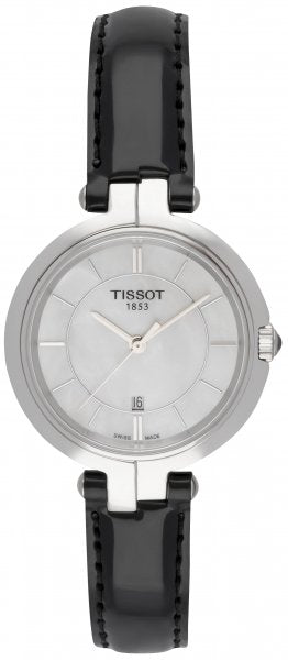  Shop Authentic Tissot T Lady Flamingo Mother of Pearl White Dial Black Leather Strap Watch for Women - T094.210.16.111.00 - Luxxuri