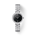 Tissot T Trend Flamingo Black Dial Silver Steel Strap Watch For Women - T094.210.11.051.00