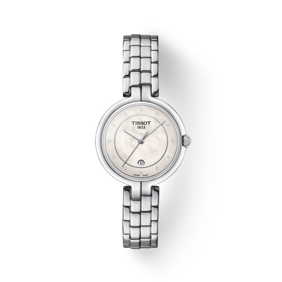  Shop Authentic Tissot T Lady Flamingo Diamonds White Dial Silver Steel Strap Watch For Women - T094.210.11.116.01 - Luxxuri