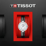  Shop Authentic Tissot T Lady Flamingo Mother of Pearl White Dial Black Leather Strap Watch for Women - T094.210.16.111.00 - Luxxuri