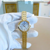  Shop Authentic Tissot Flamingo Mother of Pearl White Dial Gold Steel Strap Watch For Women - T094.210.33.111.00 - Luxxuri