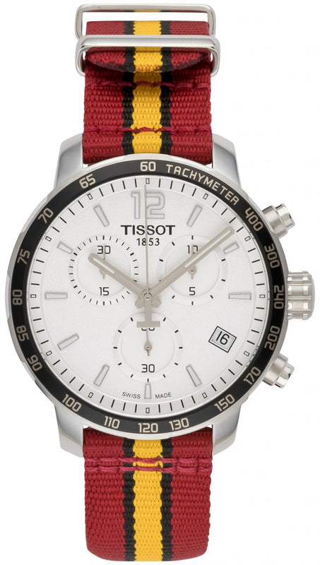  Shop Authentic Tissot Quickster Chronograph NBA Miami Heat Edition White Dial Two Tone NATO Strap Watch for Men - T095.417.17.037.08 - Luxxuri