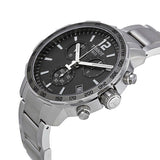  Shop Authentic Tissot Quickster Chronograph Black Dial Silver Steel Strap Watch For Men - T095.417.11.067.00 - Luxxuri