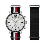  Shop Authentic Tissot Quickster Chronograph NBA Toronto Raptors White Dial Two Tone NATO Strap Watch for Men - T095.417.17.037.16 - Luxxuri