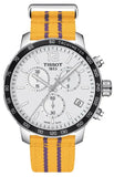  Shop Authentic Tissot Quickster Chronograph NBA LA Lakers White Dial Yellow NATO Strap Watch for Men - T095.417.17.037.05 - Luxxuri