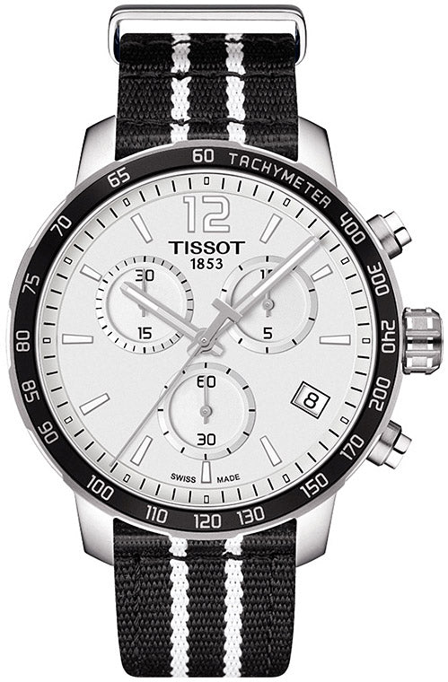  Shop Authentic Tissot Quickster Chronograph NBA San Antonio Spurs Edition White Dial Two Tone NATO Strap Watch for Men - T095.417.17.037.07 - Luxxuri