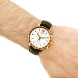  Shop Authentic Tissot Quickster Chronograph 42mm White Dial Brown Leather Strap Watch For Men - T095.417.36.037.00 - Luxxuri