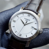  Shop Authentic Tissot T Classic Bridgeport Silver Dial Brown Leather Strap Watch For Men - T097.410.16.038.00 - Luxxuri