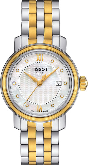  Shop Authentic Tissot T Classic Bridgeport Automatic Mother of Pearl Dial Two Tone Steel Strap Watch for Women - T097.410.22.116.00 - Luxxuri