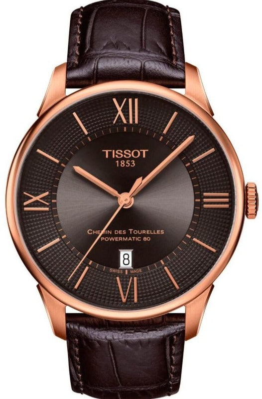  Shop Authentic Tissot Chemin des Tourelles Powermatic 80 Brown Dial Brown Leather Strap Watch for Men - T099.407.36.448.00 - Luxxuri