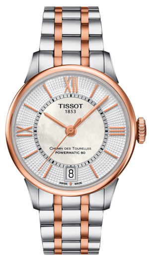  Shop Authentic Tissot Chemin Des Tourelles Powermatic 80 Helvetic Price Lady Silver Dial Two Tone Steel Strap Watch For Women - T099.207.22.118.01 - Luxxuri