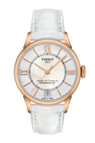  Shop Authentic Tissot Chemin Des Tourelles Powermatic 80 Lady Silver Dial White Leather Strap Watch For Women - T099.207.36.118.00 - Luxxuri