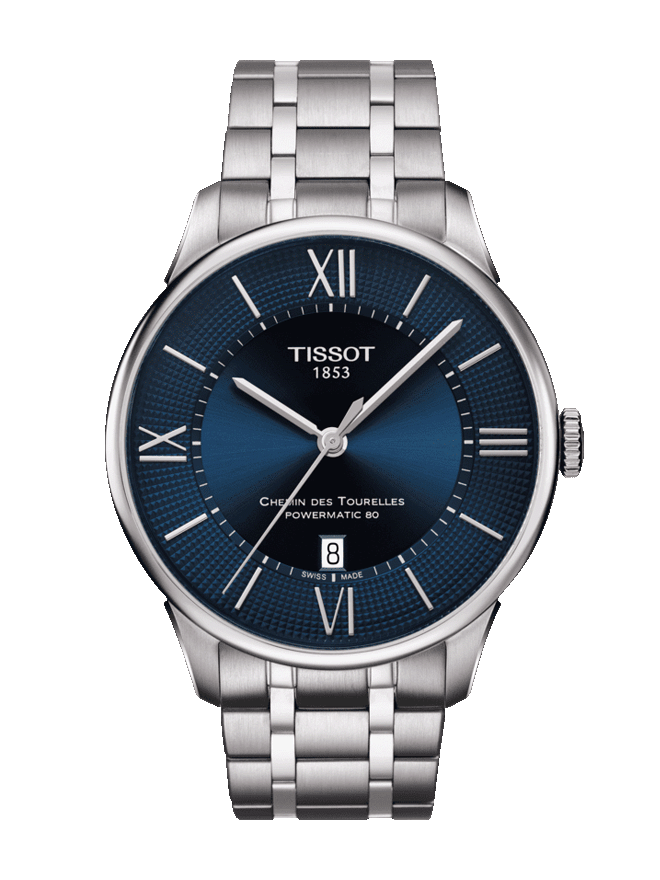  Shop Authentic Tissot Chemin Des Tourelles Powermatic 80 Blue Dial Silver Steel Strap Watch for Men - T099.407.11.048.00 - Luxxuri