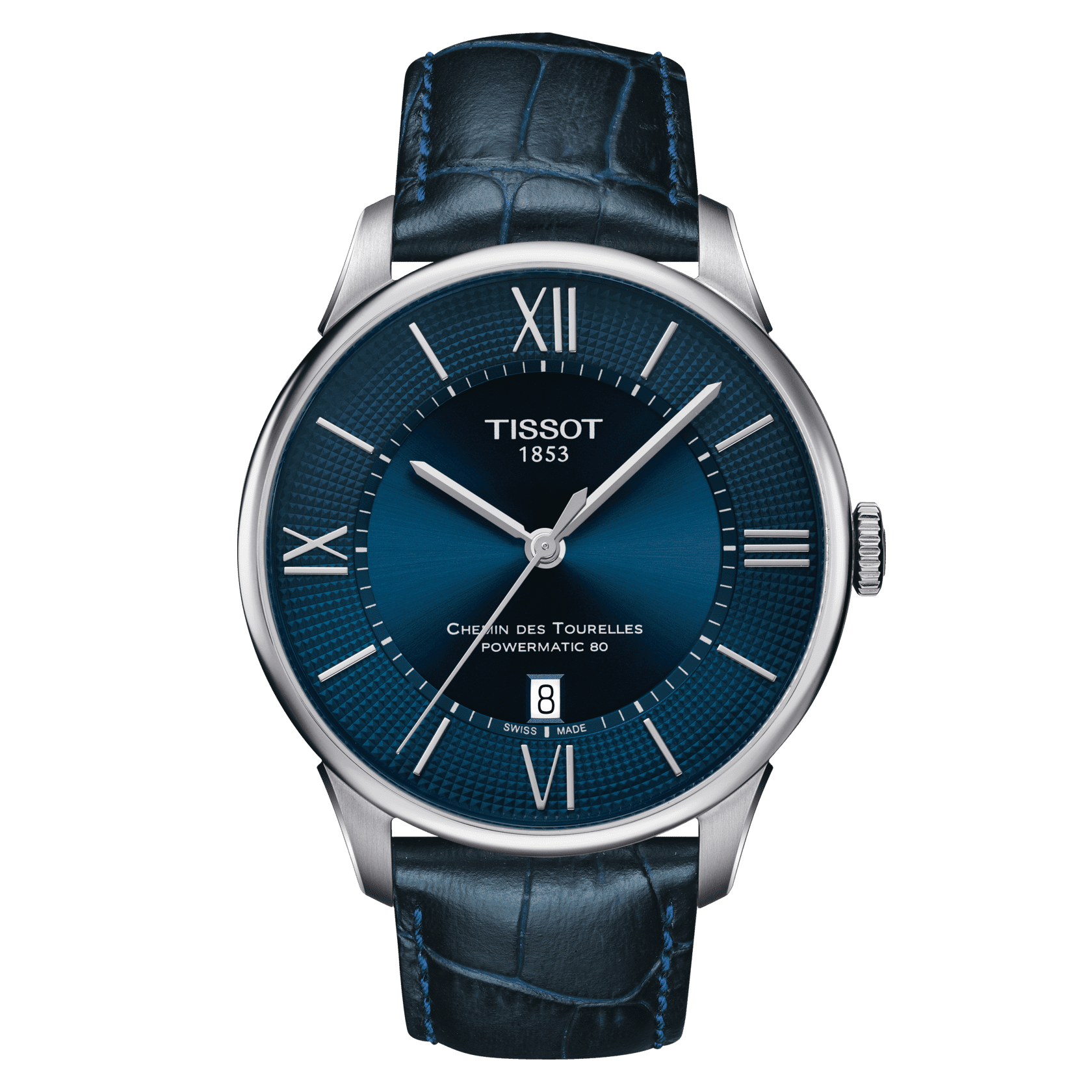  Shop Authentic Tissot Chemin Des Tourelles Powermatic 80 Blue Dial Blue Leather Strap Watch for Men - T099.407.16.048.00 - Luxxuri