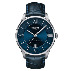  Shop Authentic Tissot Chemin Des Tourelles Powermatic 80 Blue Dial Blue Leather Strap Watch for Men - T099.407.16.048.00 - Luxxuri