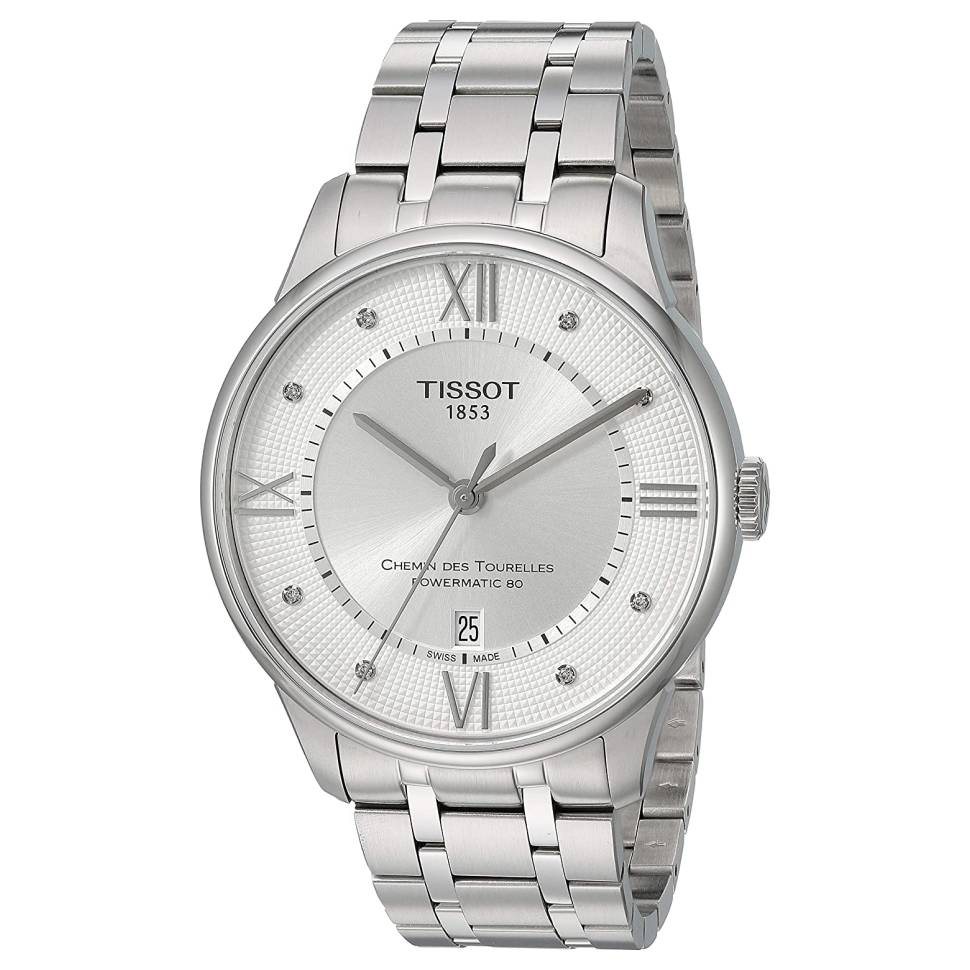  Shop Authentic Tissot Chemin Des Tourelles Powermatic 80 Diamonds Silver Dial Silver Steel Strap Watch for Men - T099.407.11.033.00 - Luxxuri