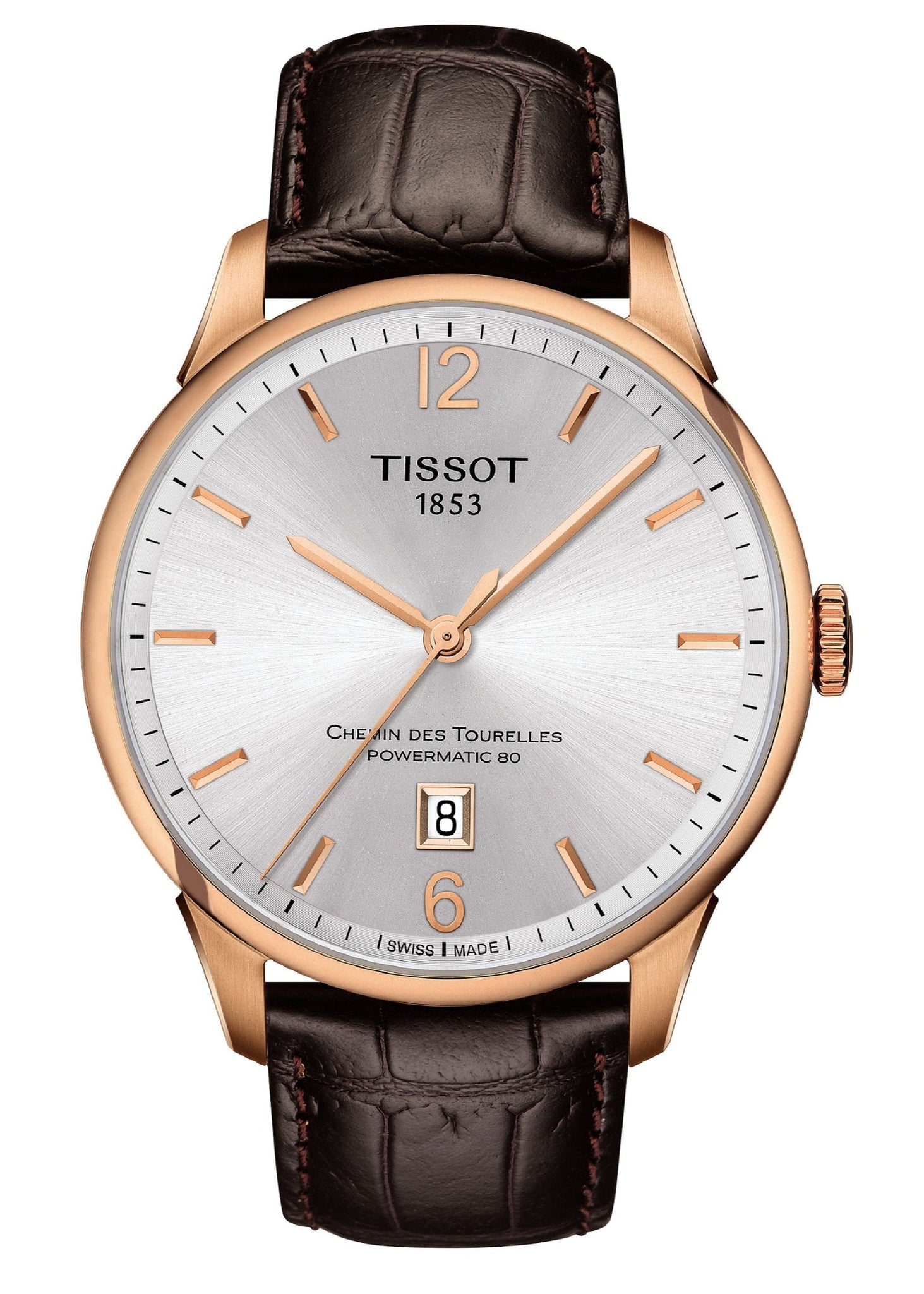  Shop Authentic Tissot Chemin Des Tourelles Powermatic 80 Silver Dial Brown Leather Strap Watch For Men - T099.407.36.037.00 - Luxxuri