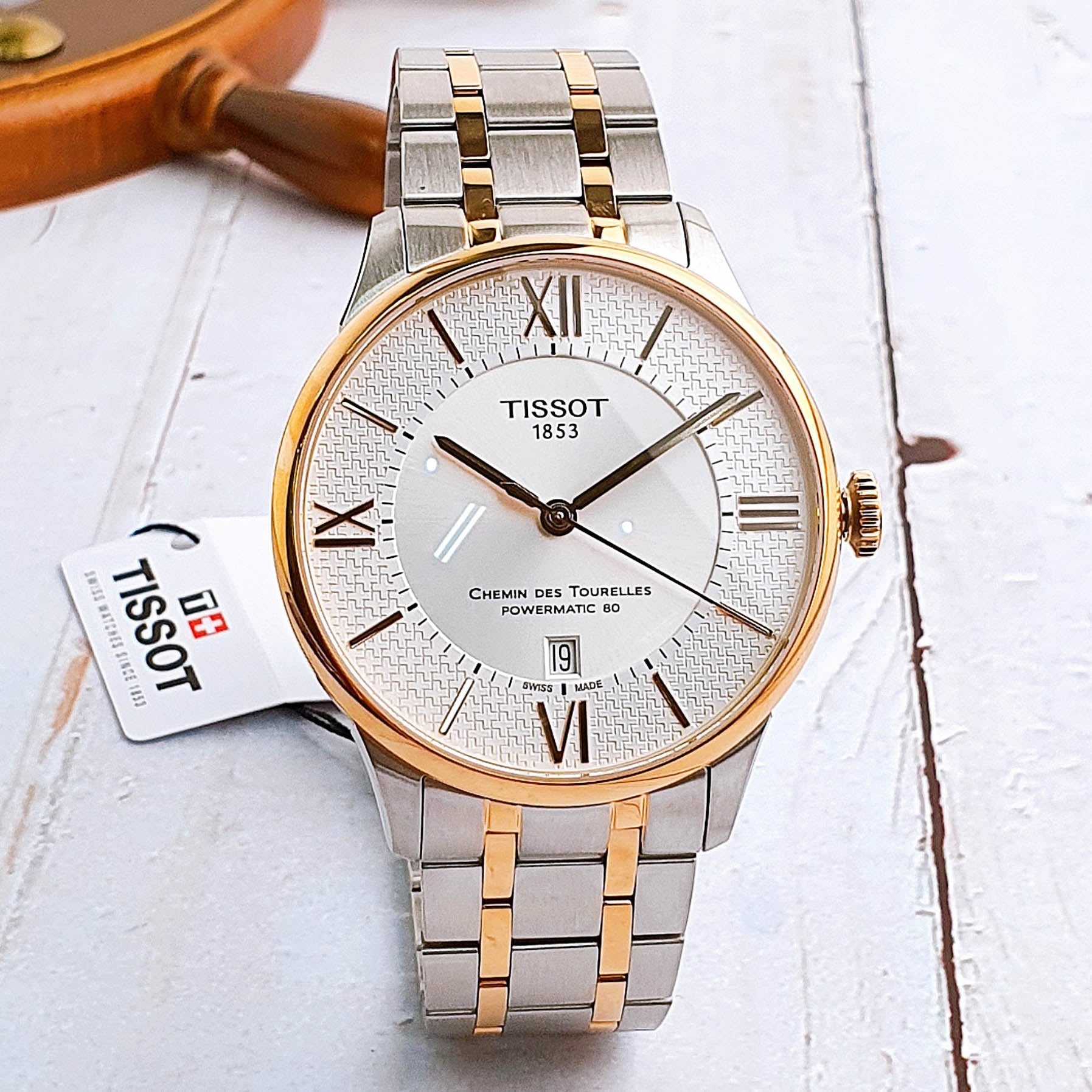  Shop Authentic Tissot Chemin des Tourelles Powermatic 80 Helvetic Pride Silver Dial Two Tone Steel Strap Watch for Men - T099.407.22.038.01 - Luxxuri