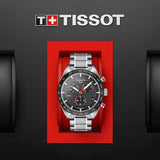  Shop Authentic Tissot T Sport PRS 516 Chronograph Black Dial Silver Steel Strap Watch For Men - T100.417.11.051.01 - Luxxuri