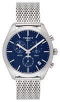 Tissot PR 100 Chronograph Blue Dial Silver Mesh Bracelet Watch for Men - T101.417.11.041.00