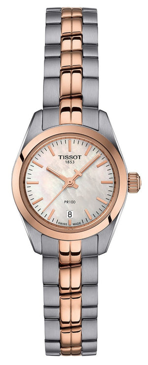  Shop Authentic Tissot T Classic PR100 Mother of Pearl Dial Two Tone Steel Strap Watch for Women - T101.010.22.111.01 - Luxxuri