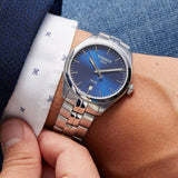  Shop Authentic Tissot Gentleman Blue Dial Silver Steel Strap Watch For Men - T127.410.11.041.00 - Luxxuri